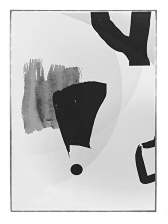 Shop365 Adam ve Şekiller Siyah Gri Renkler Modern Tablo Çerçeveli P-003378