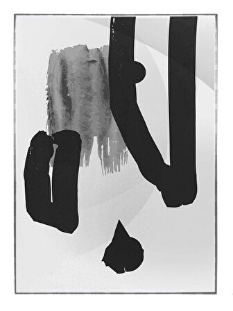 Shop365 Adam ve Şekiller Siyah Gri Renkler Modern Tablo Çerçeveli P-003379
