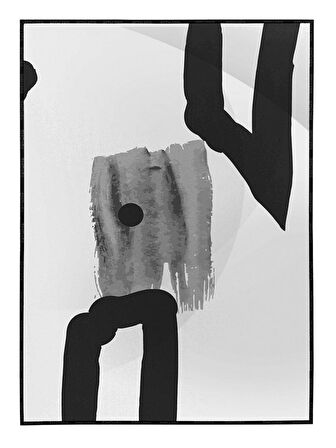 Shop365 Adam ve Şekiller Siyah Gri Renkler Modern Tablo Çerçeveli P-003380