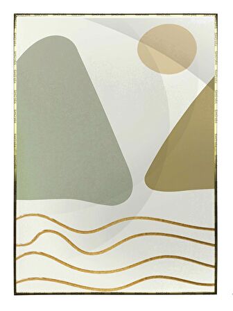 Shop365 Şekiller ve Çizgiler Modern Dekoratif Tablo Çerçeveli P-003594