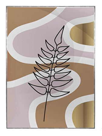 Shop365 Botanik Şekiller Modern Tablo Çerçeveli P-003649