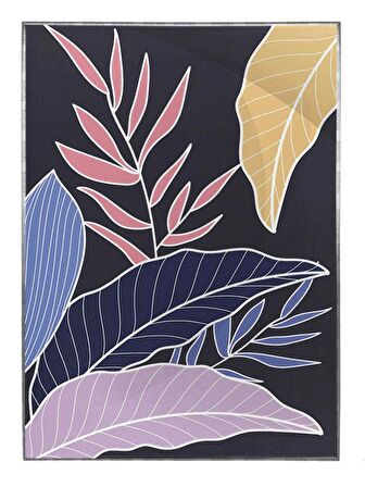 Shop365 Botanik Şekiller Modern Tablo Çerçeveli P-003746