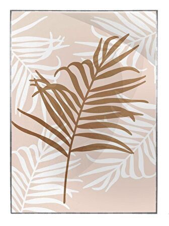 Shop365 Palmiye Yaprakları Pastel Tonlar Modern Tablo Çerçeveli P-003856