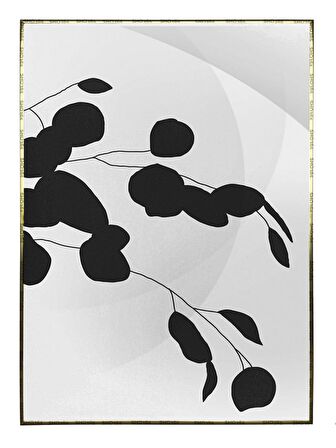 Shop365 Yaprak Gölgeleri Botanik Tablo Çerçeveli P-003890