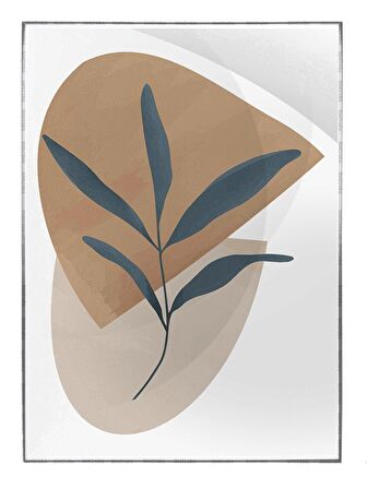 Shop365 Yapraklar ve Şekiller Modern Tablo Çerçeveli P-003956