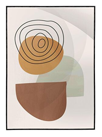 Shop365 Renkli Şekiller Modern Tablo Çerçeveli P-004138