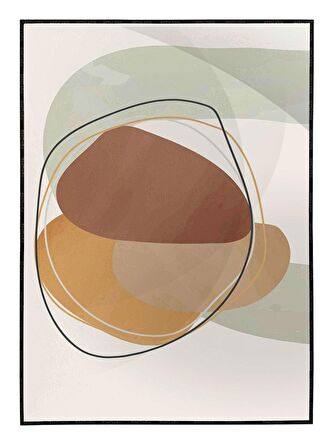 Shop365 Renkli Şekiller Modern Tablo Çerçeveli P-004157