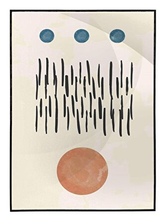 Shop365 Şekiller Desenler Çizgiler Modern Tasarım Tablo Çerçeveli P-004199