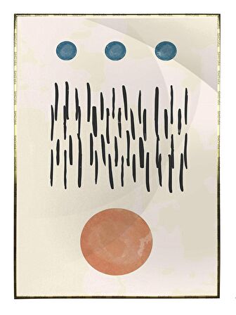 Shop365 Şekiller Desenler Çizgiler Modern Tasarım Tablo Çerçeveli P-004199