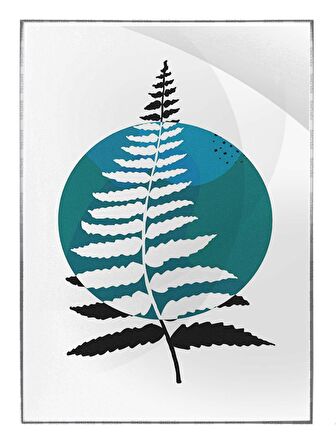 Shop365 Doğa Ağaç ve Yaprak Modern Sanatsal İllüstrasyon Tablo Çerçeveli P-004205