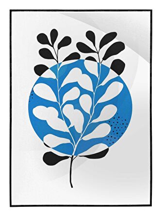 Shop365 Doğa Ağaç ve Yaprak Modern Sanatsal İllüstrasyon Tablo Çerçeveli P-004207