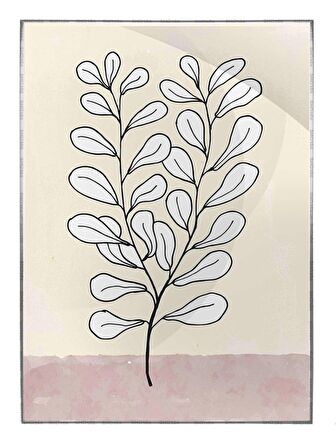 Shop365 Doğa Çiçek ve Yaprak Kırmızı Turuncu Renkler Modern Tablo Çerçeveli P-004229