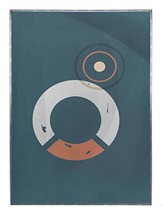 Shop365 Geometrik Şekiller İllüstrasyon Modern Sanat Tuval Tablo Çerçeveli P-004414