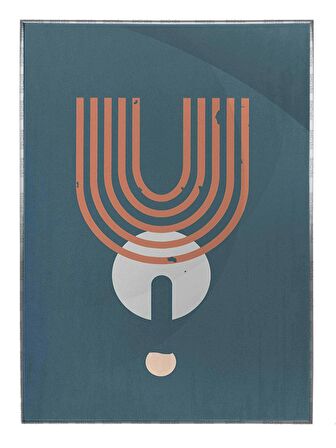 Shop365 Geometrik Şekiller İllüstrasyon Modern Sanat Tuval Tablo Çerçeveli P-004415