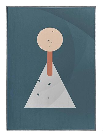 Shop365 Geometrik Şekiller İllüstrasyon Modern Sanat Tuval Tablo Çerçeveli P-004422