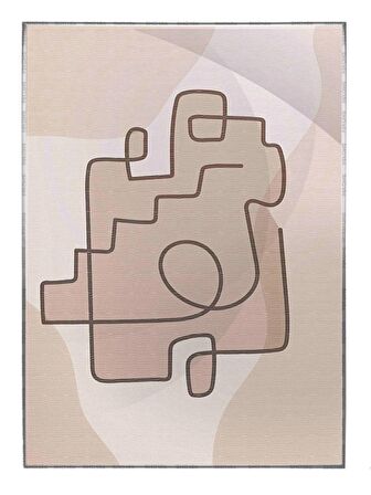 Shop365 Çizgiler Açık Renkler Modern İllüstrasyon Tablo Çerçeveli P-004478