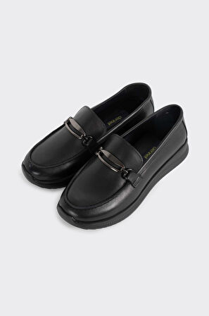 Günlük Hakiki Deri Kadın Tokalı Casual Ayakkabı