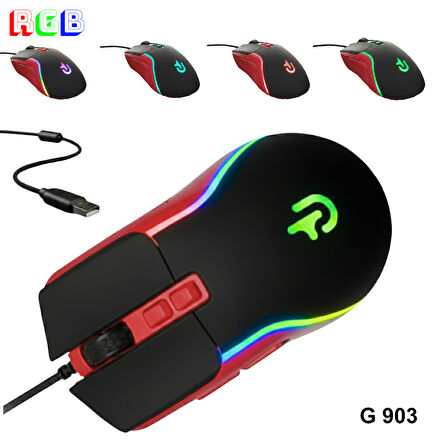 Trio - G903 Siyah RGB Gaming Mouse | Kablolu Oyuncu Faresi