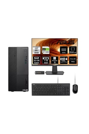 ExpertCenter D500ME i7 13700 32GB 1TB SSD GT1030/4GB W11H Masaüstü Bilgisayar + 23.8" Monitör