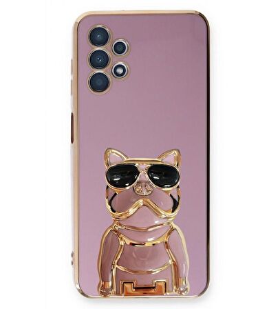 Gpack Samsung Galaxy A52S 5G Kılıf Kamera Korumalı Köpek Desenli Standlı Silikon