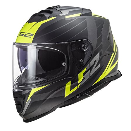 LS2 Storm 2 Nerve Mat Siyah Neon Sarı Full Face Motosiklet Kaskı