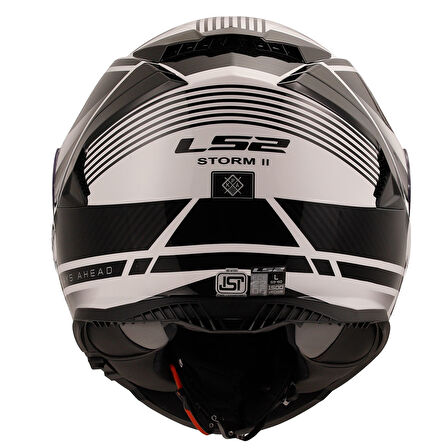 LS2 STORM 2 DODGER MAT SİYAH-BEYAZ KASK