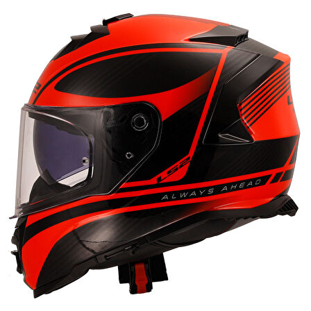 Ls2 Storm 2 Dodger Mat Siyah-Neon Turuncu Kask L