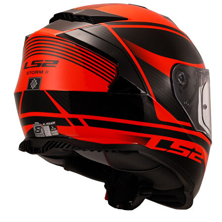 Ls2 Storm 2 Dodger Mat Siyah-Neon Turuncu Kask L