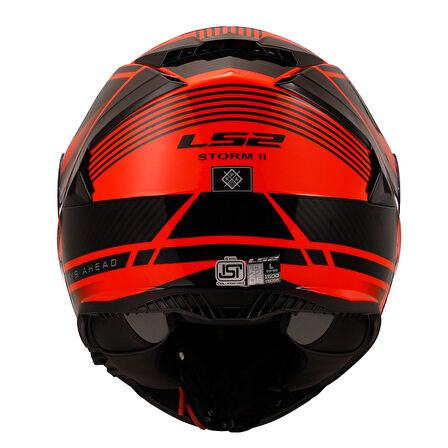 Ls2 Storm 2 Dodger Mat Siyah-Neon Turuncu Kask L