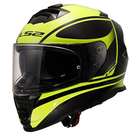 LS2 STORM 2 DODGER MAT BLACK YELLOW KASK