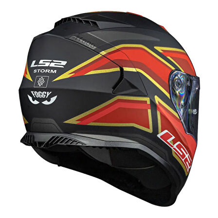 LS2 STORM 2 FOGGY MAT SİYAH-KIRMIZI KASK