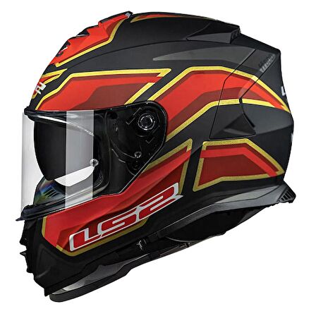 LS2 Storm 2 Foggy Kapalı Kask Mat Siyah-Kırmızı