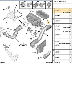 Hava Filtresi DV6TED4 1.6 HDİ MİNİ COOPER-II 407 C5-II C5 X7 