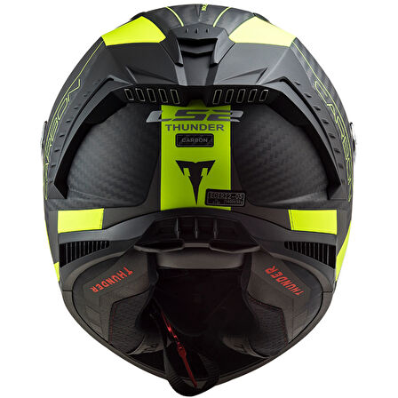 LS2 THUNDER KARBON RACING 1 MAT NEON SARI KASK