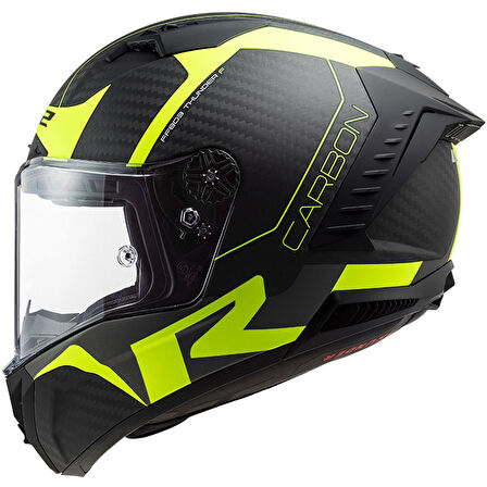 LS2 THUNDER KARBON RACING 1 MAT NEON SARI KASK