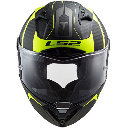 LS2 THUNDER KARBON RACING 1 MAT NEON SARI KASK