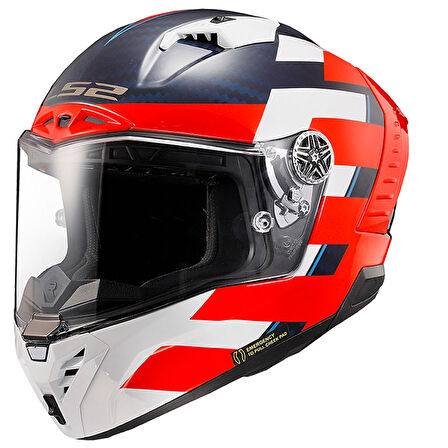 LS2 THUNDER KARBON ALLIANCE KIRMIZI-MAVİ-BEYAZ KASK