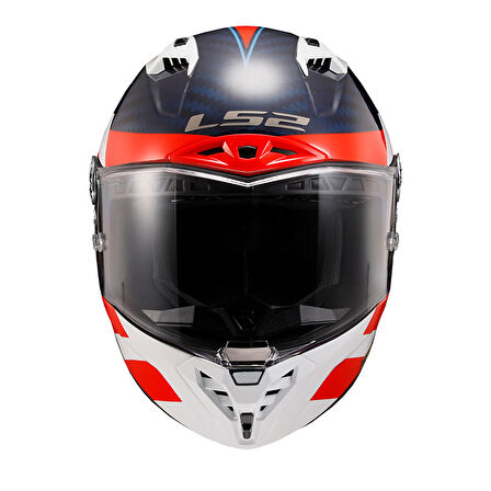 LS2 THUNDER KARBON ALLIANCE KIRMIZI-MAVİ-BEYAZ KASK