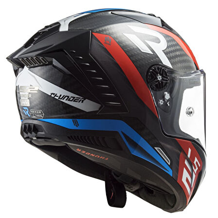 LS2 THUNDER KARBON SUPRA KIRMIZI-MAVİ KASK
