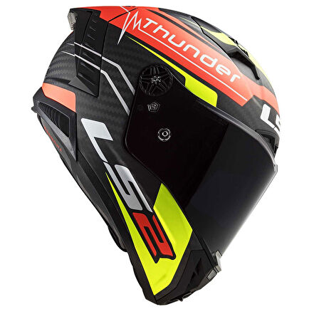 LS2 THUNDER KARBON ATTACK MAT KIRMIZI-NEON SARI KASK