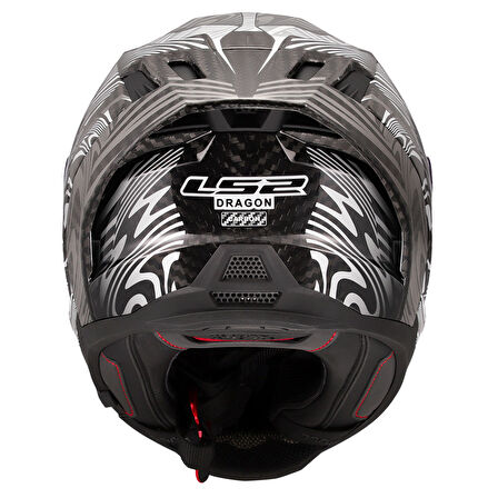 LS2 DRAGON KARBON ENTHUM SİYAH-GRİ KASK