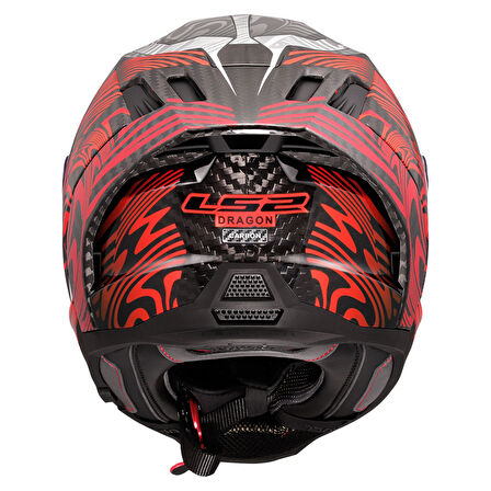 LS2 DRAGON KARBON ENTHUM KIRMIZI KASK