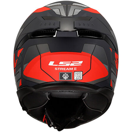 LS2 STREAM 2 ROAD MAT SİYAH-TITANIUM-KIRMIZI KASK