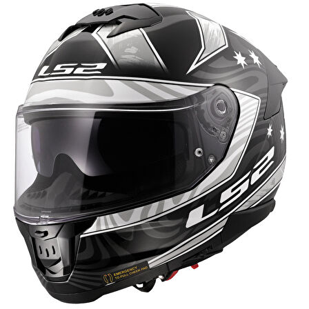 LS2 STREAM 2 GALDAM SİYAH-BEYAZ KASK