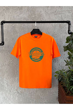 Vintage Baskılı Beyaz Erkek Tshirt