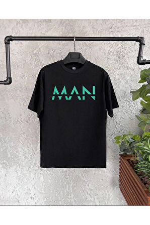 Man Baskılı Beyaz Baskılı Erkek Tshirt