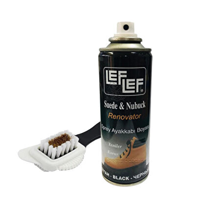 Leflef Süet, Nubuk Sprey Boya + 4 Yönlü Süet nubuk Fırçası
