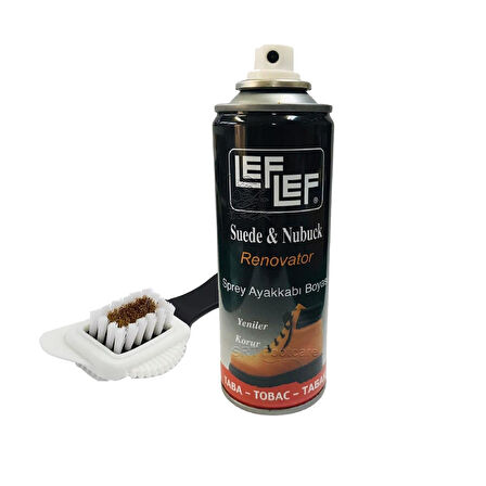 Leflef Süet, Nubuk Sprey Boya + 4 Yönlü Süet nubuk Fırçası