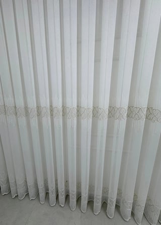 NİVEMESHOME V-117 MARİNA GOLD 1/2,5 BAMBU TÜL PERDE