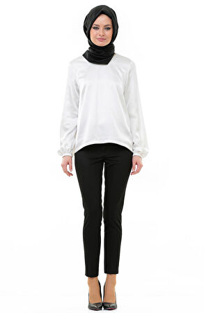 SORALLİNE KADIN DAR PAÇA PANTOLON MEVSİMLİK 1683 SİYAH